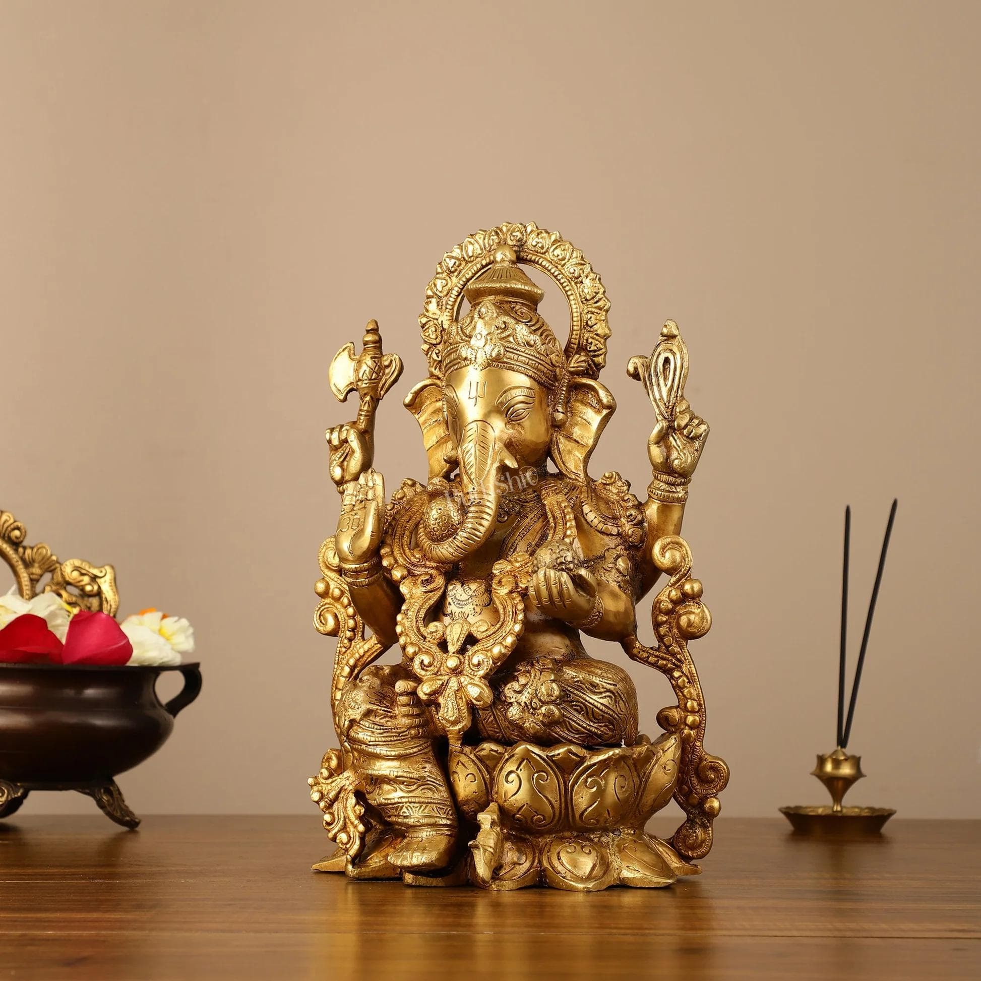 Ganesha Brass Idol